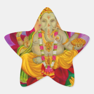 Ganesh Stjärnformat Klistermärke