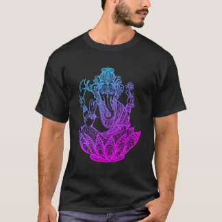 Ganesh Symbol Yoga Hindu Manar Women Elephant Medi T Shirt
