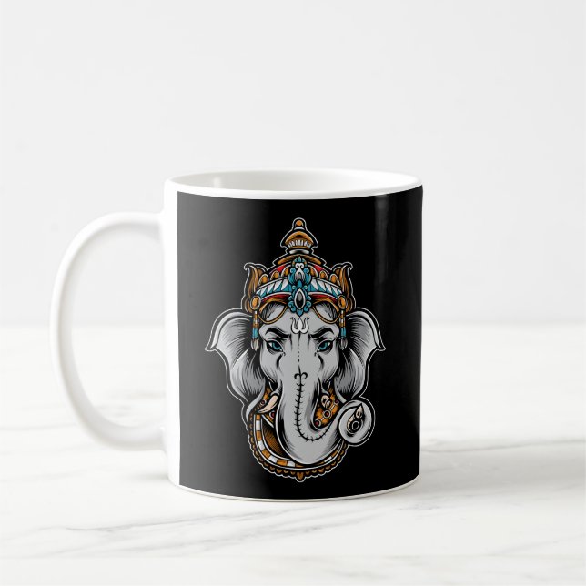 Ganesh Symbol Yoga Hindu Manar Women Meditation Gi Kaffemugg (Vänster)