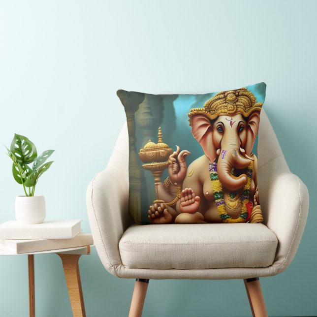 Ganesh tar en Selfie Kudde (Stol)