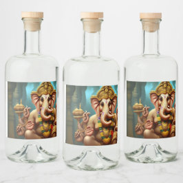 Ganesh tar en Selfie Spritflaskor Etikett