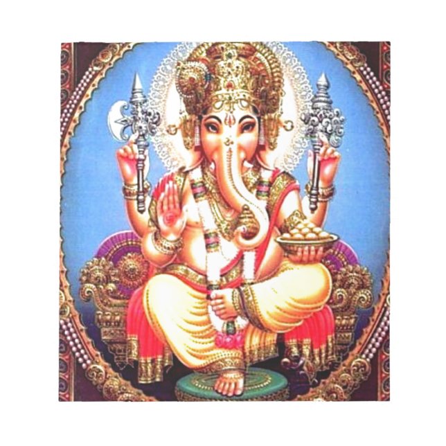 Ganesha (ग णे श) indisk elefant anteckningsblock (Framsida)