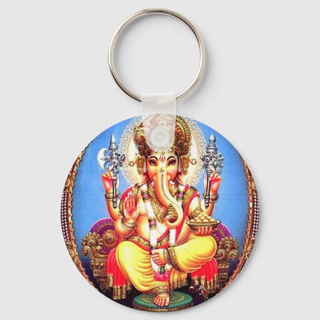 Ganesha (ग णे श) indisk elefant nyckelring (Framsida)