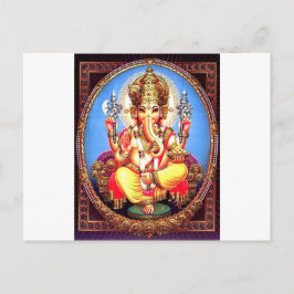Ganesha (ग णे श) indisk elefant vykort