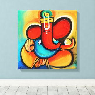 Ganesha abstrakt canvastryck