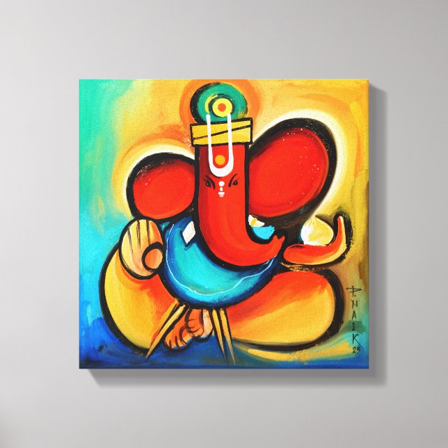 Ganesha abstrakt canvastryck (Framsida)