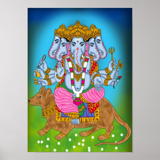 Ganesha-affisch Väggkonst (Framsidan)