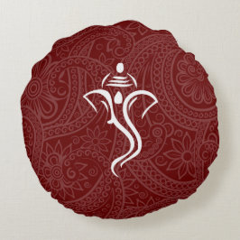 Ganesha Anpassningsbar Round Pillows Rund Kudde