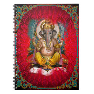 Ganesha - anteckningsbok, dagbok anteckningsbok med spiral