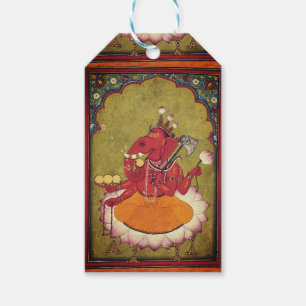 Ganesha är på väg att kasta lotus presentetikett
