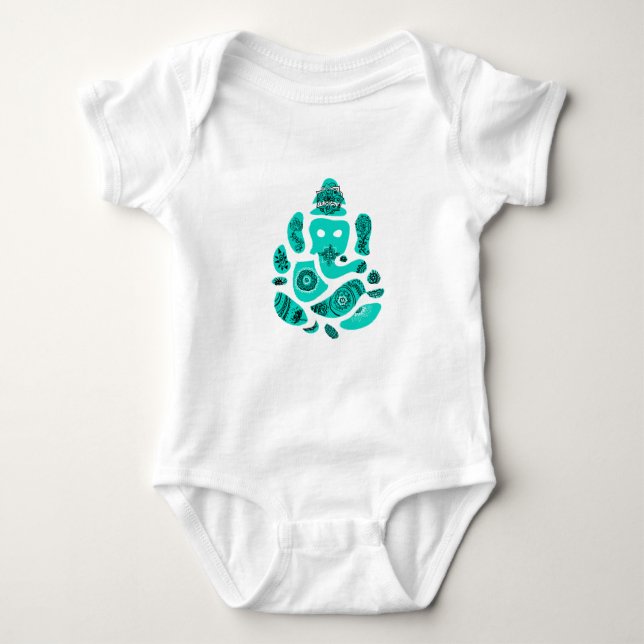 Ganesha Baby Jersey Bodykostym T-shirt (Framsida)