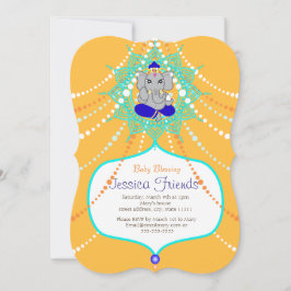 Ganesha baby shower 5" x 7" inbjudankort inbjudningar