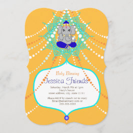 Ganesha baby shower 5" x 7" inbjudankort inbjudningar