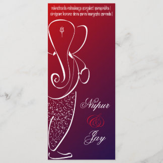 Ganesha bröllopsinbjudan :: Cherry Red Inbjudningar