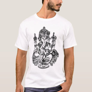 Ganesha - den hinduiska guden undertecknar t shirt