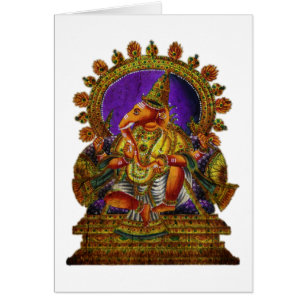 Ganesha Deva antikt gör din egen bakgrund Hälsningskort