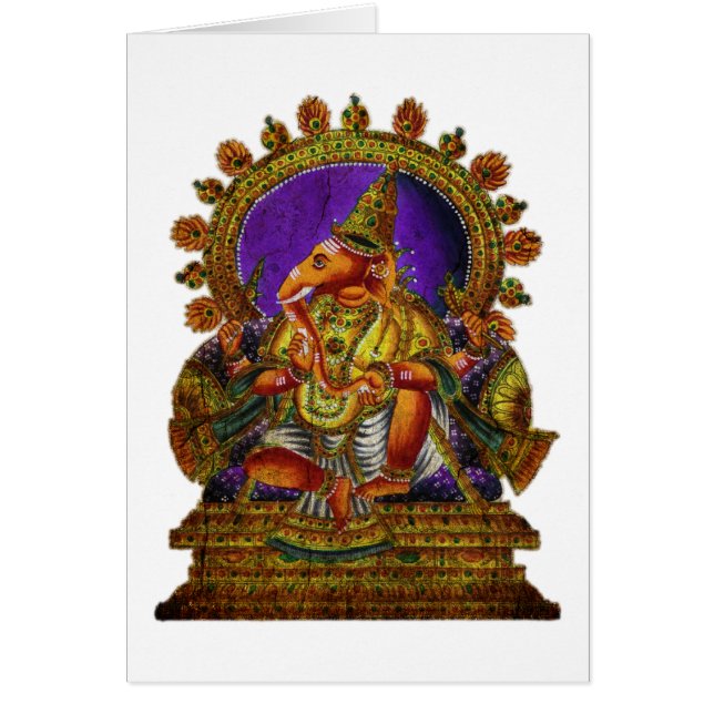 Ganesha Deva antikt | gör din egen bakgrund Hälsningskort (Framsidan)