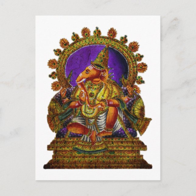 Ganesha Deva antique | gör en egen bakgrund Vykort (Framsida)