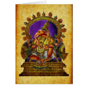 Ganesha Deva antique Hälsningskort