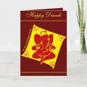 Ganesha Diwali Hälsning Kort