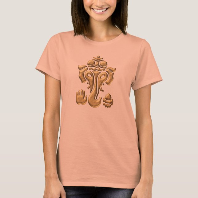 Ganesha - Elefanten Gott - Hinduismus, Tantra Tee Shirt (Framsida)