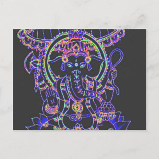 Ganesha Elephant guddess Vykort