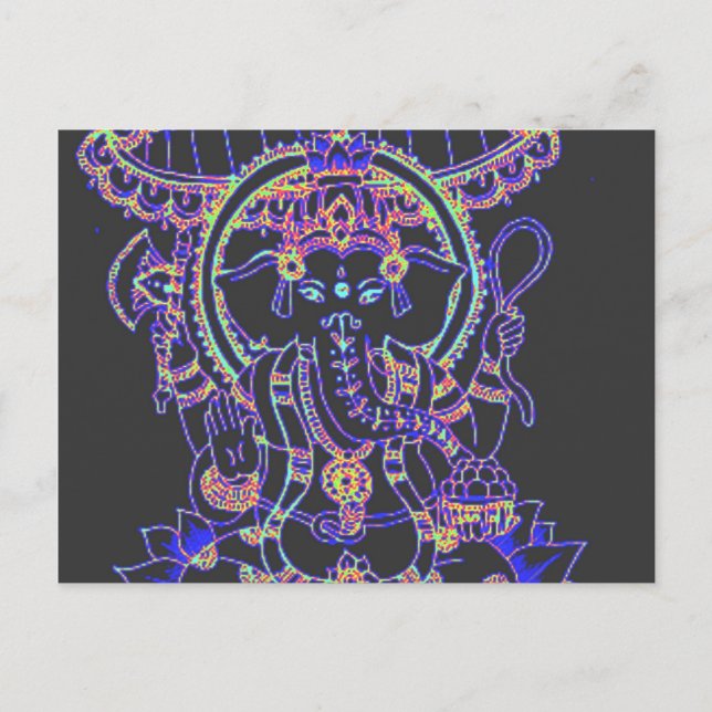 Ganesha Elephant guddess Vykort (Framsida)