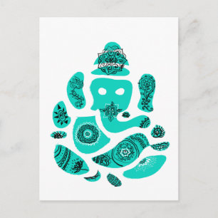 Ganesha Elephant India vycard Vykort