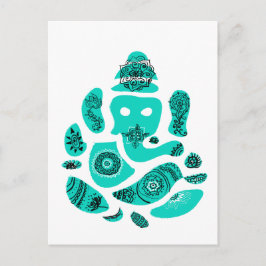 Ganesha Elephant India vycard Vykort