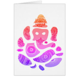Ganesha Elepnat God Greeting Card Hälsningskort