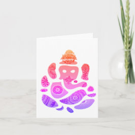 Ganesha Elepnat Gud Colorful Note Card Kort
