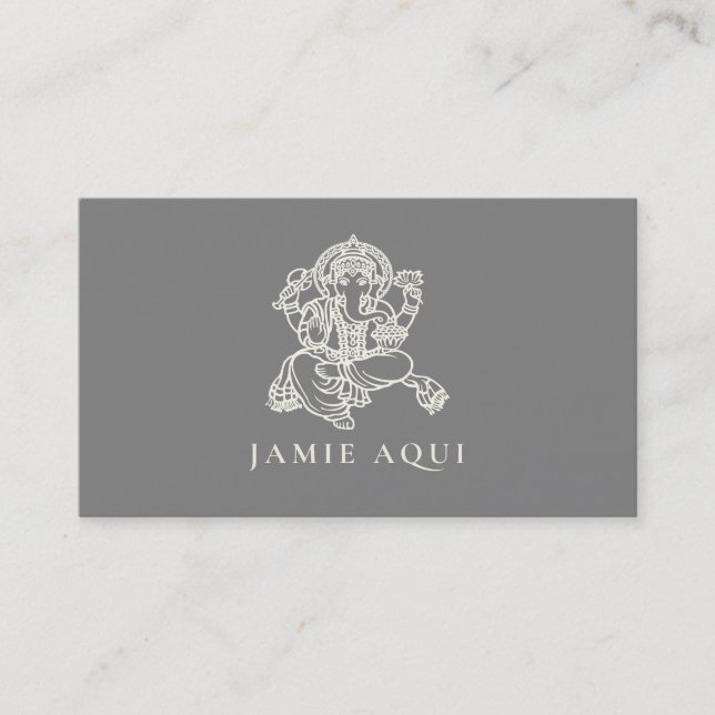 Ganesha eller Ganesh Gud av visdom och framgång Visitkort (Framsida)