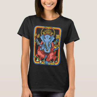 Ganesha Gud Retro  Yoga  Andlig  Meditation  Vi T Shirt