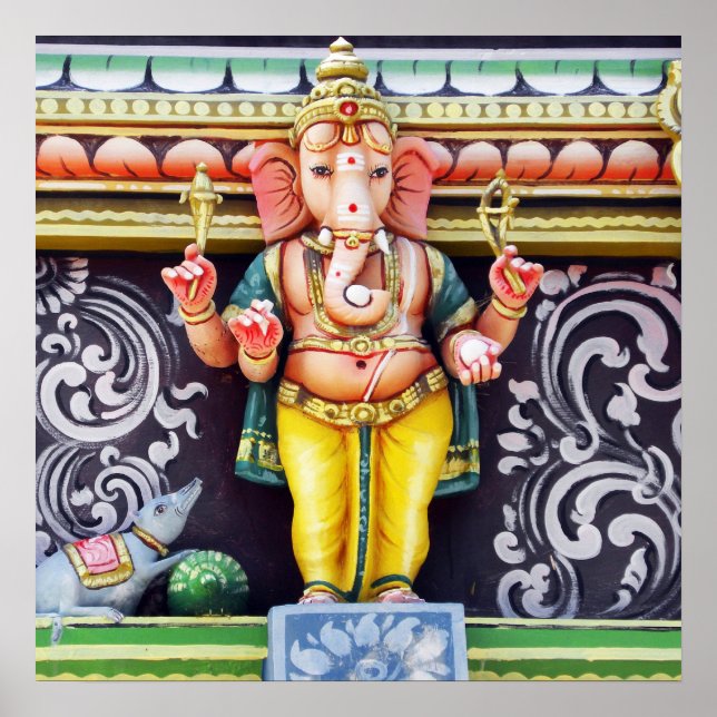 Ganesha Gud Statue Poster (Framsidan)