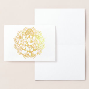Ganesha Guld Folierat Kort