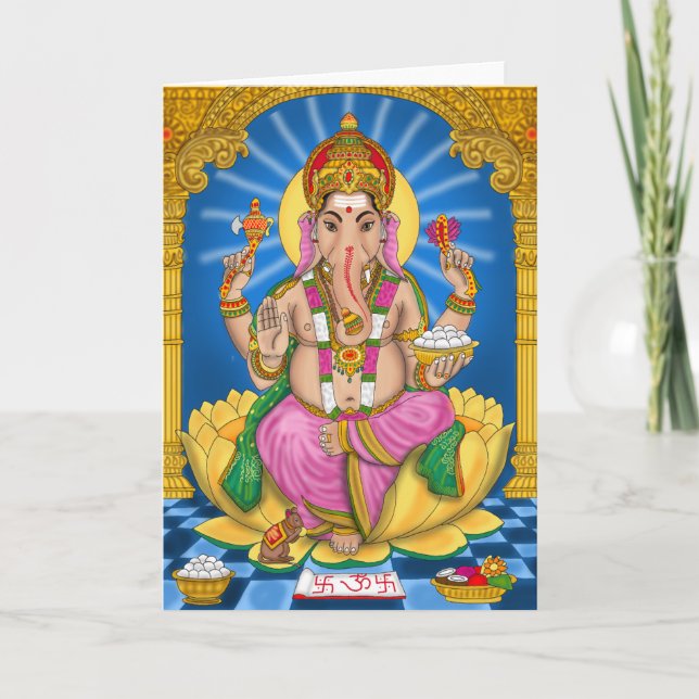 Ganesha-hälsningskort Kort (Framsida)