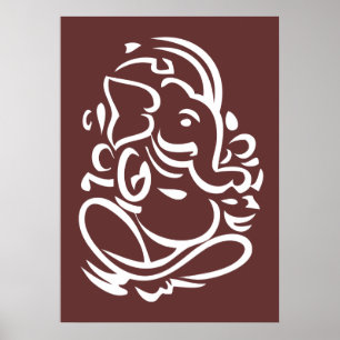 Ganesha - Hindu God Sign Poster
