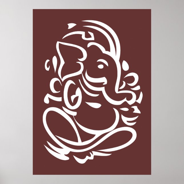 Ganesha - Hindu God Sign Poster (Framsidan)