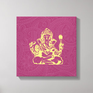 Ganesha Hindu Guden Lärred Väggkonst Canvastryck