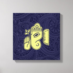 Ganesha Hindu Gudom Canvas Wall Art