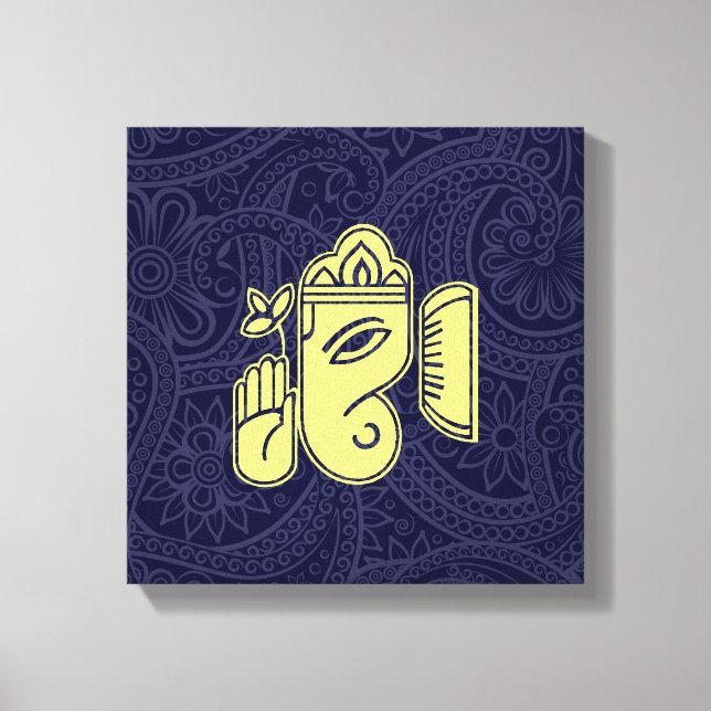 Ganesha Hindu Gudom Canvas Wall Art (Framsida)