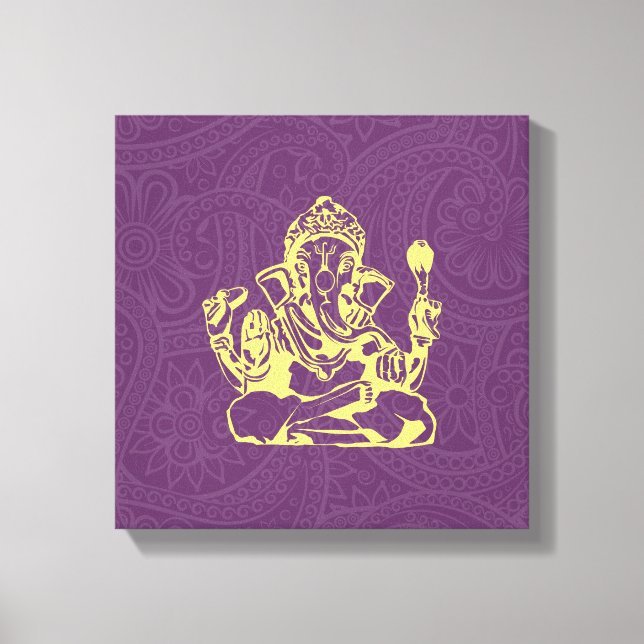 Ganesha Hindu Gudom Canvas Wall Art (Framsida)