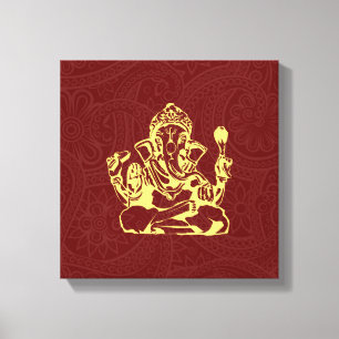 Ganesha Hindu Gudom Canvas Wall Art