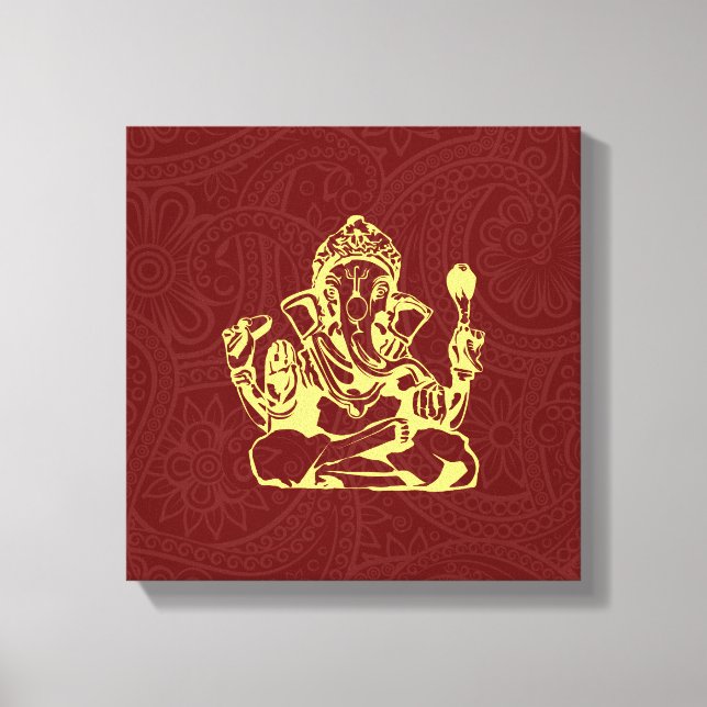 Ganesha Hindu Gudom Canvas Wall Art (Framsida)