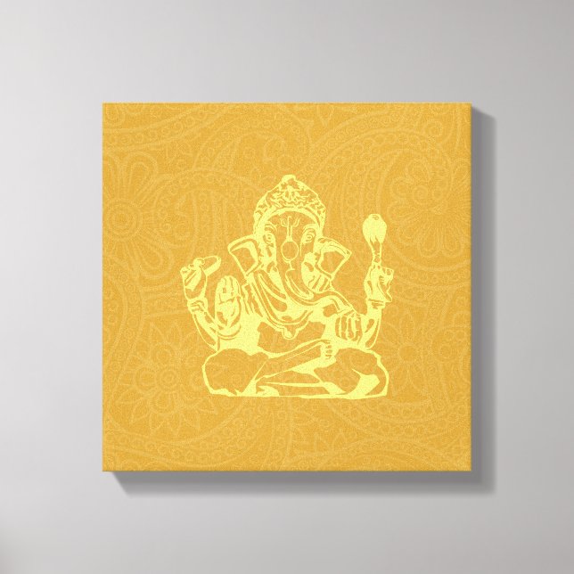 Ganesha Hindu Gudom Canvas Wall Art (Framsida)