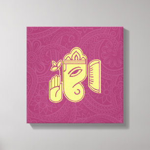 Ganesha Hinduisk gudomlig väggkonst i canvas