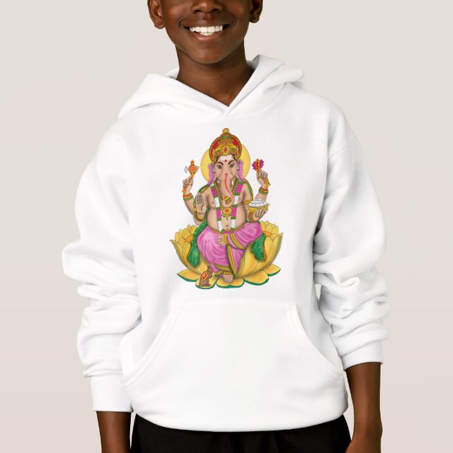 Ganesha Hoodie T Shirt (Framsida)