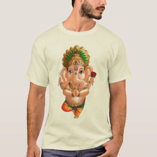 Ganesha i en Yoga (Vrkshasana) poserar Tee