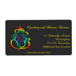 Ganesha i svart färg fraktsedel