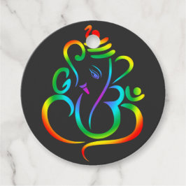 Ganesha i svart färg gåvor etiketter